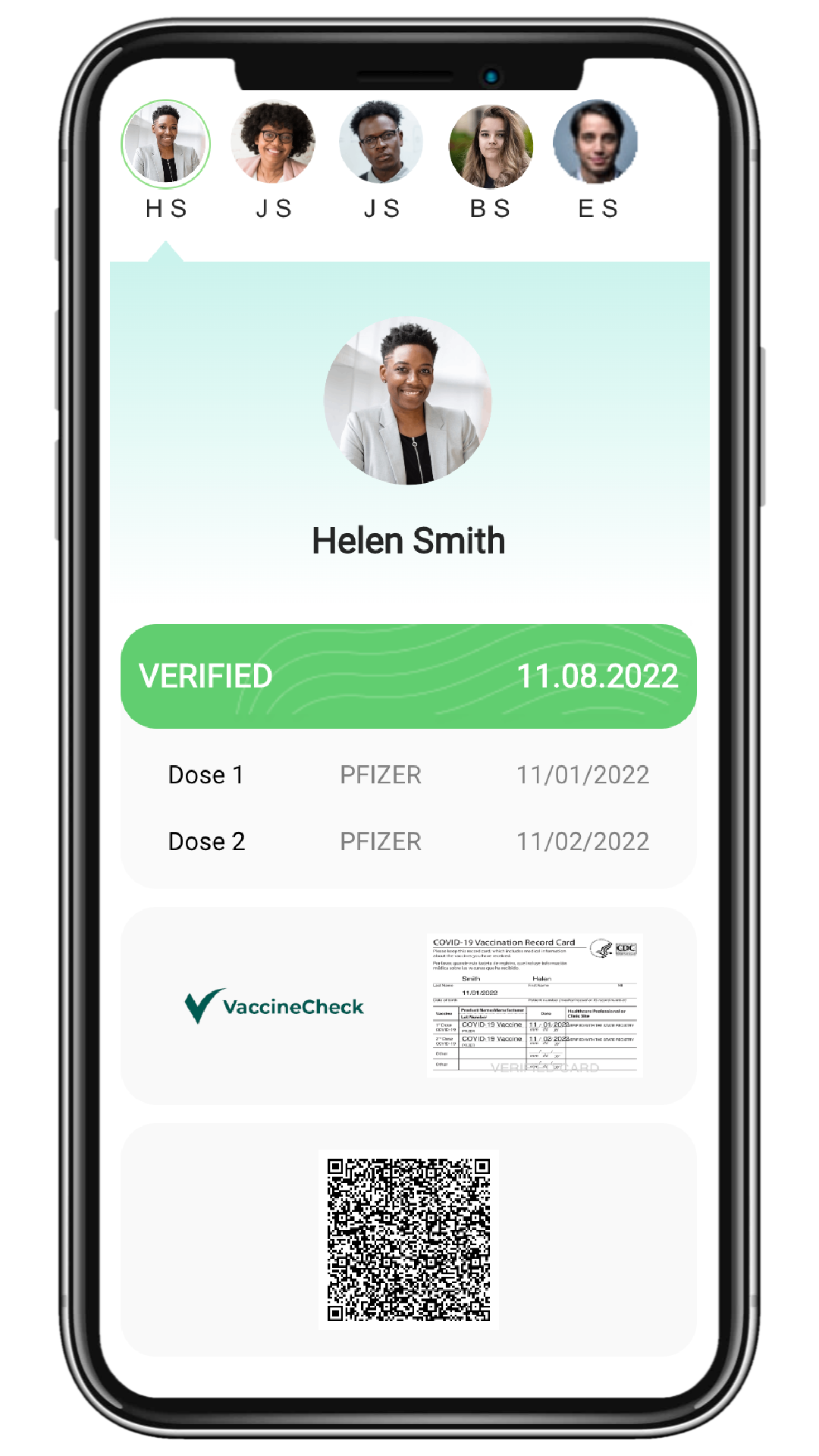 screenshot of VaccineCheck Digital Health Pass